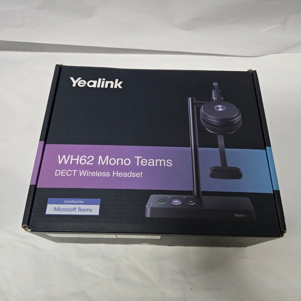 Yealink WH62 Mono Teams DECT Wireless Headset WHM621 WHB620 New